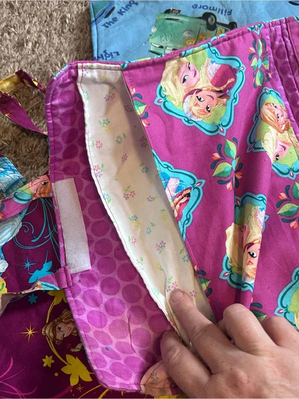 Handmade Kids Character busy bags/coloring Set - Pink, Purple, Blue